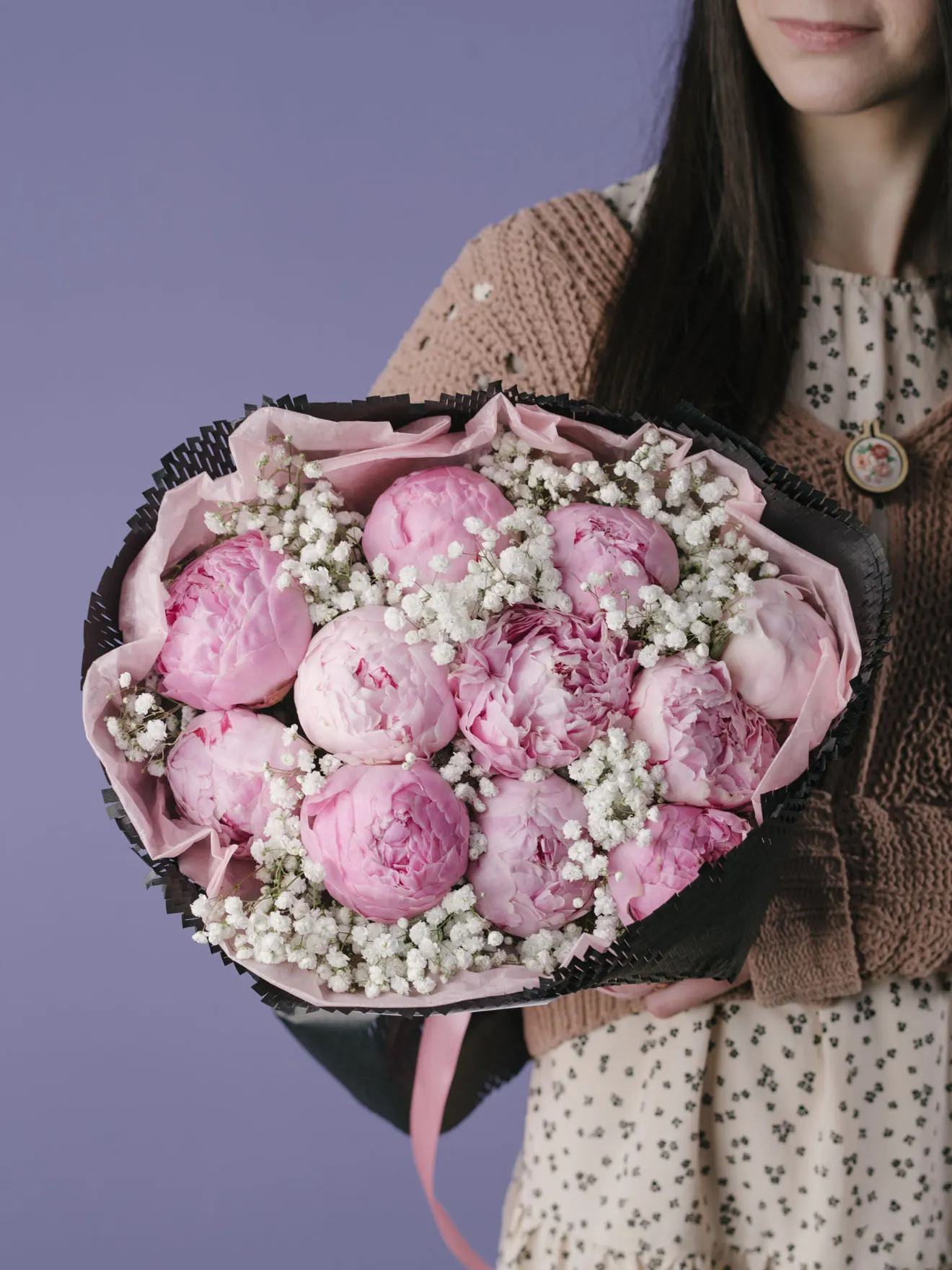 Soft, delicate pastel bouquet of flowers for a wedding